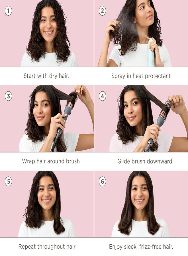 هيريتيج فرشاة تجعيد الشعر الحرارية من هيريتيج - فرشاة دائرية حرارية مقاس 1.5 بوصة لشعر ناعم وخالٍ من التجعد - تجفيف سريع في 10 دقائق - تجعيدات سهلة - تجديد إطلالتك - تقنية أيونات السيراميك والتورمالين - تصل درجة الحرارة إلى 400 درجة - Image 2